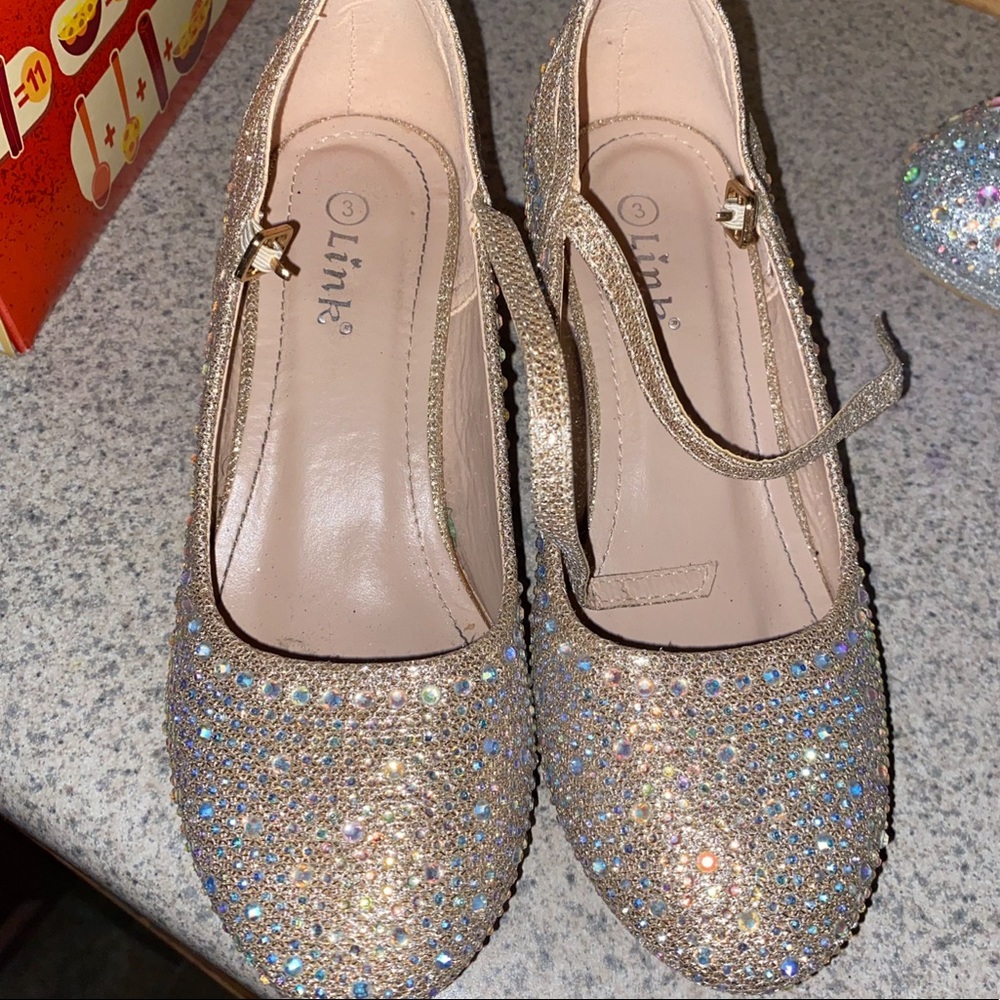 Girls pageant rhinestone dress shoes (don’t have to use for a pageant)